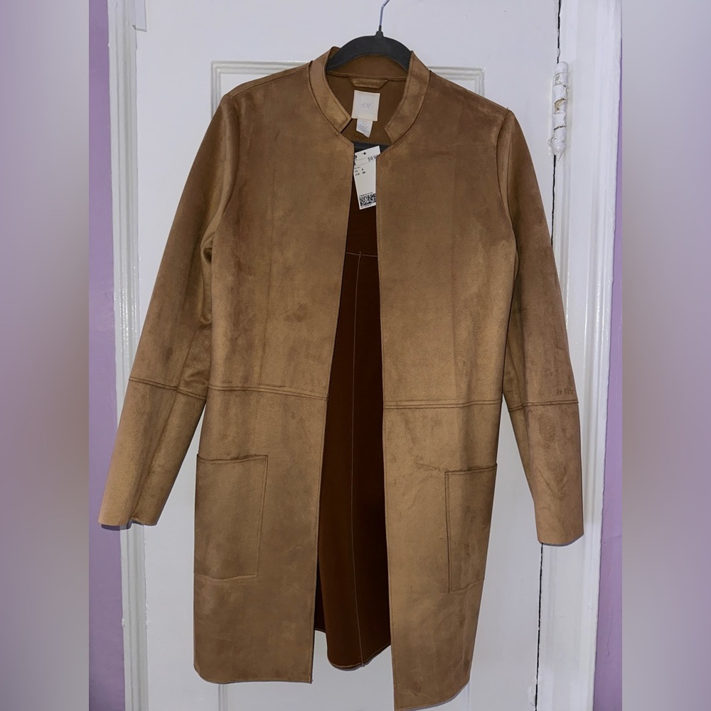 H&M Camel Suede-Style Jacket NEW